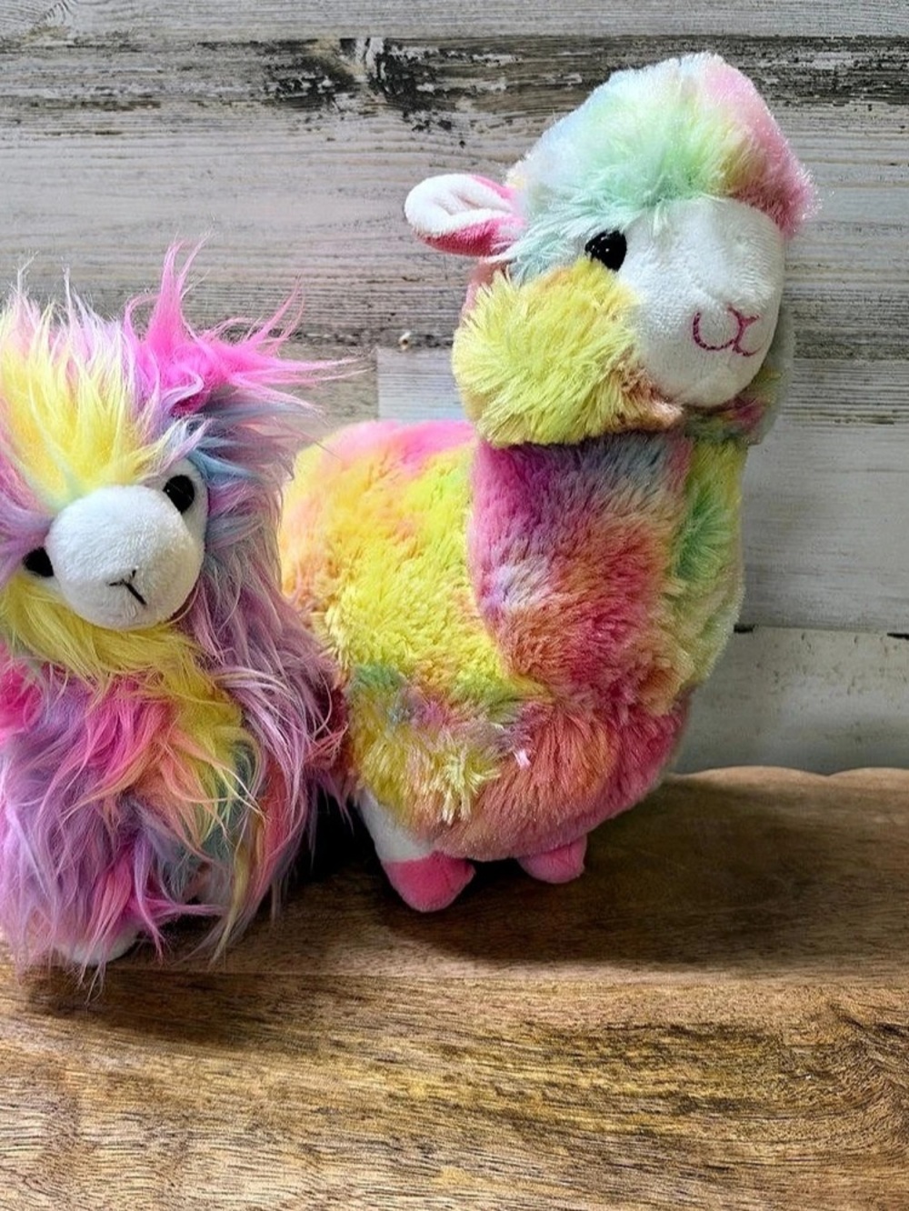 Kellytoy Rainbow Plush Animals Set of 2 llamas